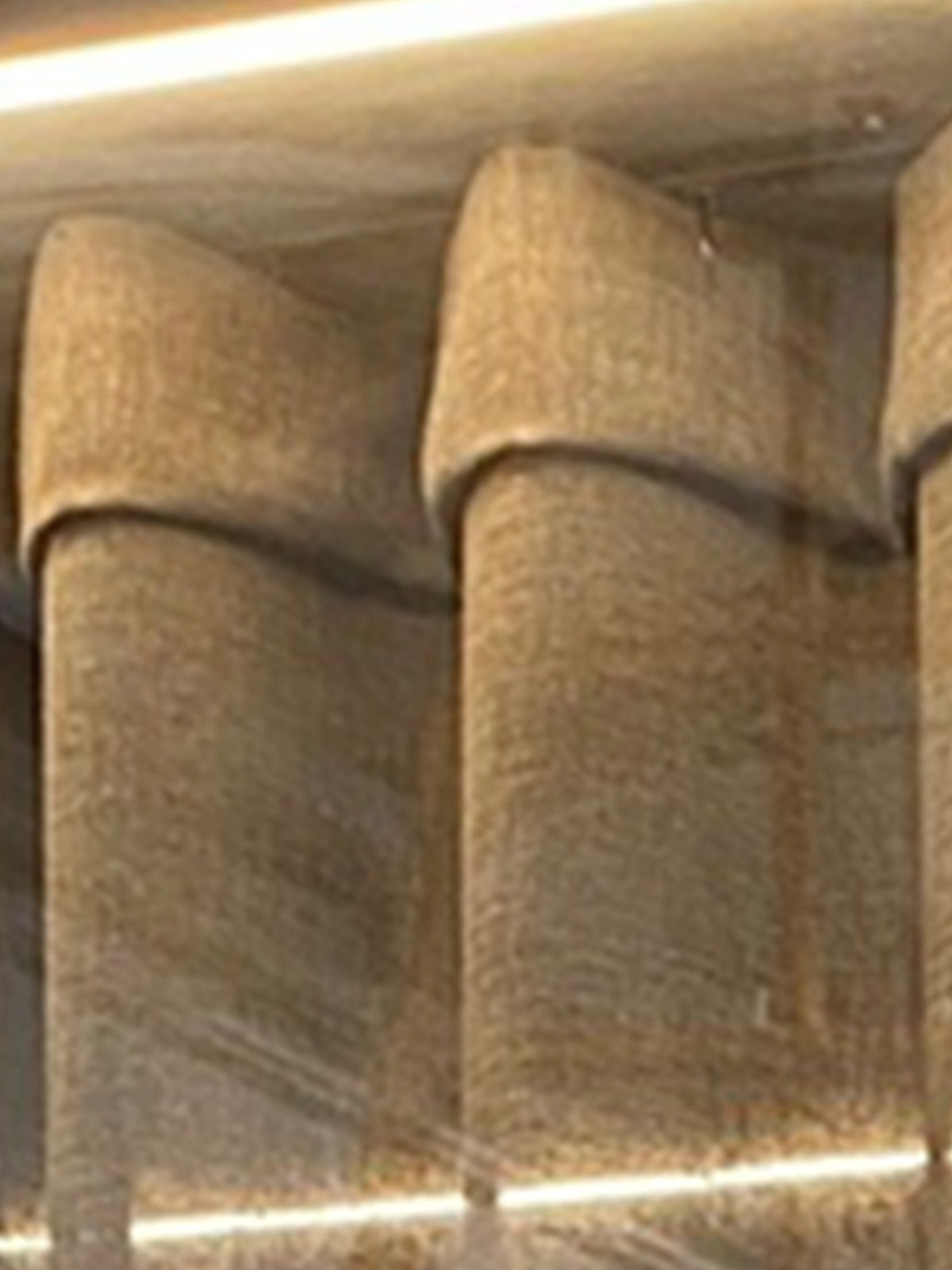 stofgardin med poteirhoved