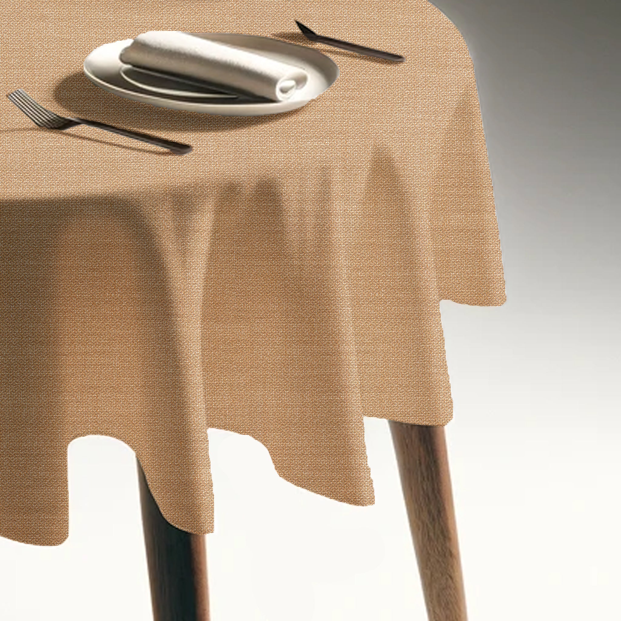 Ginger 2 - Rund stofdug med semi-transparent look