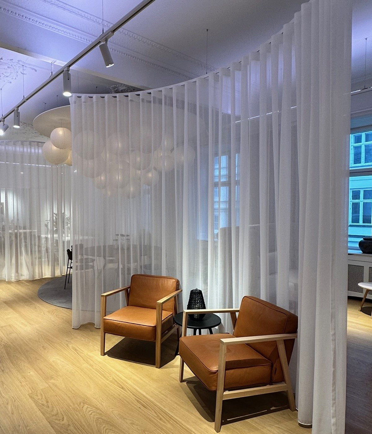 transparente gardiner til rumdeling